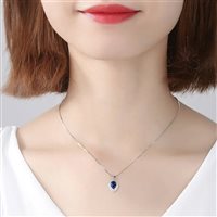 Necklace Gaurosa Woman Fantasy in Silver Zirconia SN0330-BU - SN0330-BU